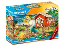 Playmobil Klocki Zestaw z figurkami Family Fun 71001 Domek na drzewie ze zjeżdżalnią