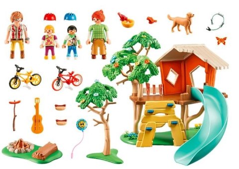 Playmobil Klocki Zestaw z figurkami Family Fun 71001 Domek na drzewie ze zjeżdżalnią