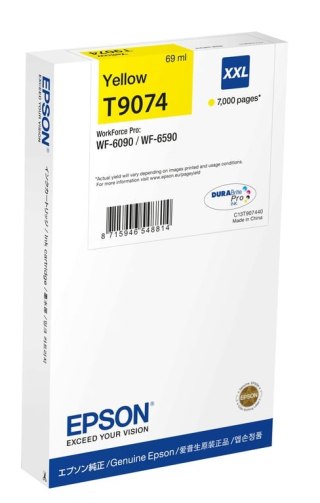 Epson C13T90744N nabój z tuszem 1 szt. Oryginalny Ekstra (Super) Wysoka wydajność Żółty Epson