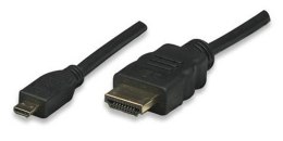 Techly ICOC-HDMI-4-AD3 kabel HDMI 3 m HDMI Typu A (Standard) HDMI Typu D (Micro) Czarny Techly