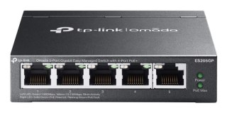 TP-Link Omada ES205G Zarządzany Gigabit Ethernet (10/100/1000) Obsługa PoE Czarny TP-Link