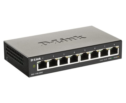 D-Link DGS-1100-08V2 Zarządzany L2 Gigabit Ethernet (10/100/1000) Czarny D-Link