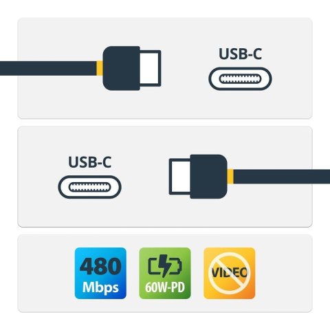 StarTech USB2CC2MNCWHE kabel USB USB 2.0 2 m USB C Biały StarTech.com