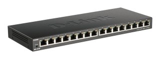 D-Link DGS-1016S łącza sieciowe Nie zarządzany Gigabit Ethernet (10/100/1000) Czarny D-Link