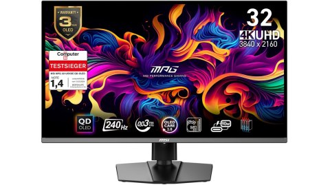 MSI MPG 321URXDE QD-OLED monitor komputerowy 80 cm (31.5") 3840 x 2160 px 4K Ultra HD QDOLED Czarny MSI