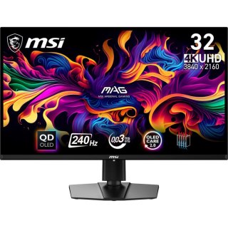 MSI MAG 321UPX QD-OLED monitor komputerowy 80 cm (31.5") 3840 x 2160 px 4K Ultra HD QDOLED Czarny MSI