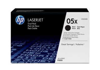 HP 05X zestaw 2 oryginalnych wkładów z czarnym tonerem LaserJet XL HP