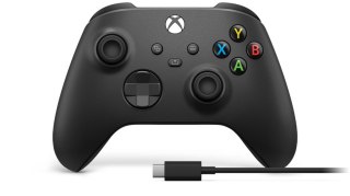 Microsoft Xbox Wireless Controller + USB-C Cable Czarny Gamepad Analogowa/Cyfrowa PC, Xbox One, Xbox One S, Xbox One X, Xbox Ser Microsoft