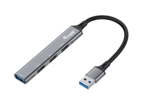 Equip 128960 huby i koncentratory USB 3.2 Gen 1 (3.1 Gen 1) Type-A 5000 Mbit/s Czarny, Szary Equip