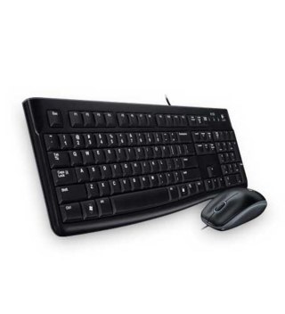 Logitech Desktop MK120 klawiatura Dołączona myszka USB QWERTY Skandynawia Czarny Logitech