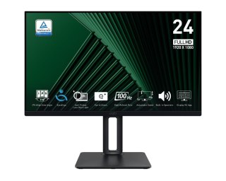 MSI Pro MP245PG monitor komputerowy 60,5 cm (23.8") 1920 x 1080 px Full HD LCD Czarny MSI