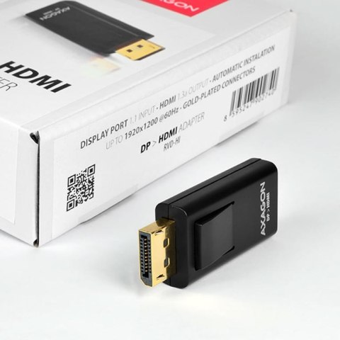 Axagon RVD-HI adapter kablowy DisplayPort HDMI Czarny Axagon