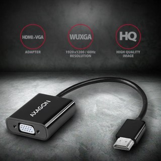 Axagon RVH-VGAN adapter kablowy 0,17 m HDMI Typu A (Standard) VGA (D-Sub) Czarny Axagon