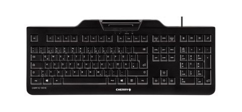 CHERRY KC 1000 SC klawiatura USB QWERTY Hiszpański Czarny CHERRY