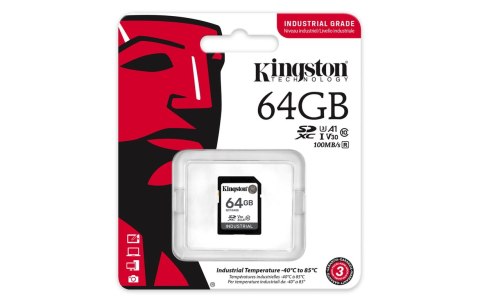 Kingston Technology Industrial 64 GB SDHC UHS-I Klasa 10 Kingston Technology