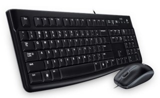 Logitech Desktop MK120 klawiatura Dołączona myszka USB Grecki Czarny Logitech