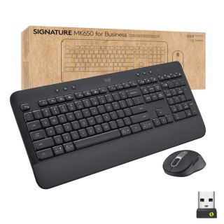 Logitech Signature MK650 Combo For Business klawiatura Dołączona myszka RF Wireless + Bluetooth QWERTZ Swiss Grafitowy Logitech