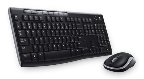 Logitech Wireless Combo MK270 klawiatura Dołączona myszka RF Wireless Grecki Czarny Logitech