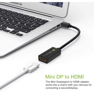 Techly IADAP MDP-HDMIF8K adapter kablowy Mini DisplayPort HDMI Czarny Techly