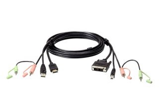 ATEN 2L-7D02DH kabel KVM Czarny 1,8 m ATEN