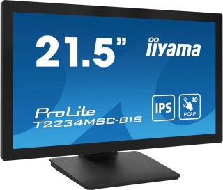 Iiyama ProLite T2234MSC-B1S monitor komputerowy 54,6 cm (21.5") 1920 x 1080 px Full HD Ekran dotykowy Czarny Iiyama