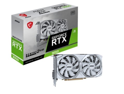 MSI Karta graficzna GeForce RTX 3050 VENTUS 2X XS 8G OC GDDR6 128bit biała