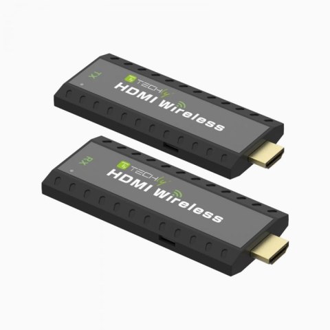 Techly IDATA HDMI-WL53 przedłużacz AV Nadajnik i odbiornik AV Czarny Techly