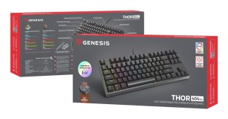 GENESIS Thor 404 TKL klawiatura Gaming USB QWERTY US English Czarny GENESIS