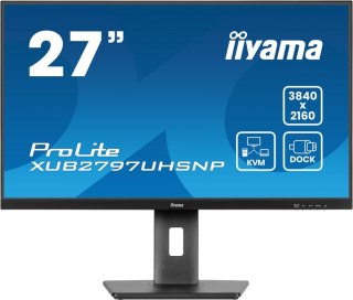 Iiyama ProLite XUB2797UHSNP-B1 monitor komputerowy 68,6 cm (27") 3840 x 2160 px 4K Ultra HD LED Czarny Iiyama