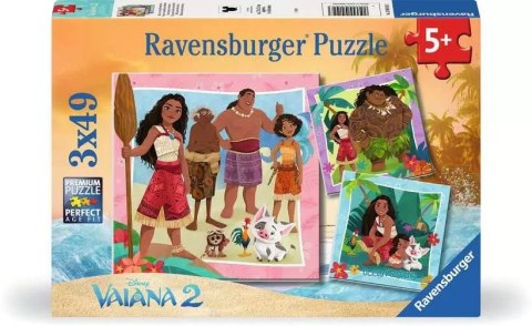 Ravensburger Polska Puzzle 3 x 49 elementów Vaiana 2