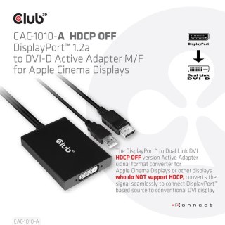 CLUB3D CAC-1010-A adapter kablowy 0,6 m DisplayPort DVI-D + USB CLUB3D