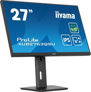 Iiyama ProLite XUB2763QSU-B1 monitor komputerowy 68,6 cm (27") 2560 x 1440 px Full HD LED Czarny Iiyama