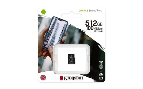 Kingston Technology Canvas Select Plus 512 GB MicroSDXC UHS-I Klasa 10 Kingston Technology