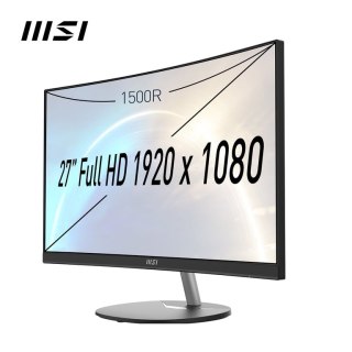 MSI Pro MP271CA monitor komputerowy 68,6 cm (27") 1920 x 1080 px Full HD LED Czarny MSI