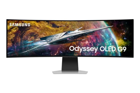 Samsung G95SC monitor komputerowy 124,5 cm (49") 5120 x 1440 px Dual QHD OLED Srebrny Samsung