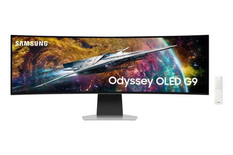 Samsung G95SC monitor komputerowy 124,5 cm (49") 5120 x 1440 px Dual QHD OLED Srebrny Samsung