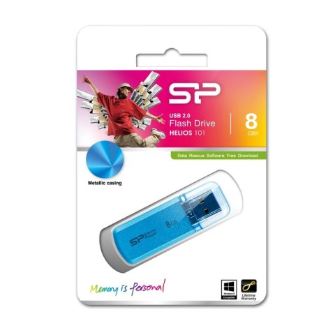 Silicon Power 8GB Helios 101 pamięć USB USB Typu-A 2.0 Niebieski Silicon Power