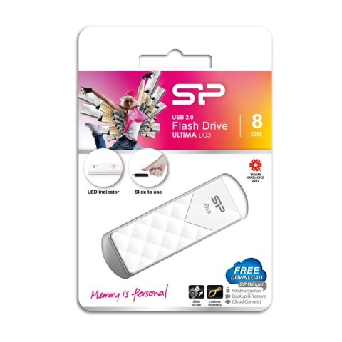 Silicon Power Ultima U03 8GB pamięć USB USB Typu-A 2.0 Biały Silicon Power