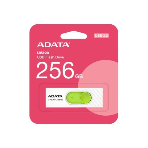 ADATA UV320 pamięć USB 256 GB USB Typu-A 3.2 Gen 1 (3.1 Gen 1) Zielony, Biały ADATA