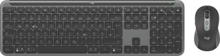 Logitech MK950 Signature Slim klawiatura Dołączona myszka Biuro RF Wireless + Bluetooth QWERTZ Niemiecki Grafitowy Logitech