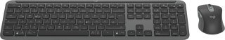 Logitech MK950 Signature Slim klawiatura Dołączona myszka Biuro RF Wireless + Bluetooth QWERTZ Niemiecki Grafitowy Logitech