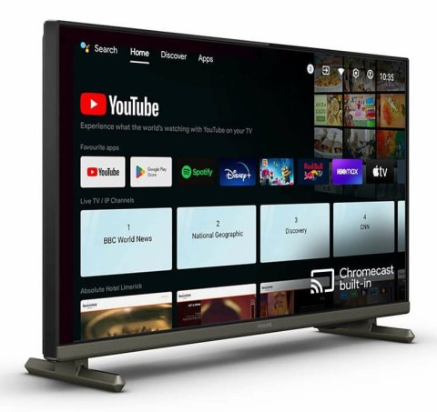 Philips 24HFL4518/12 telewizor hotelowy 61 cm (24") HD 250 cd/m² Smart TV Czarny 6 W Philips