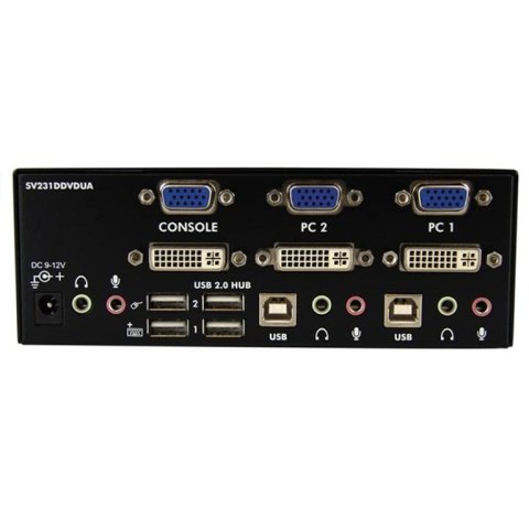 StarTech SV231DDVDUA przełącznik KVM Czarny StarTech.com