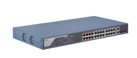 Hikvision DS-3E1326P-EI łącza sieciowe Fast Ethernet (10/100) Obsługa PoE Niebieski Hikvision