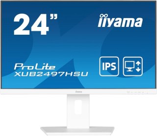 Iiyama ProLite XUB2497HSU-W2 monitor komputerowy 60,5 cm (23.8") 1920 x 1080 px Full HD LED Biały Iiyama