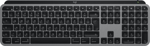 Logitech MX Keys S for Mac klawiatura Biuro RF Wireless + Bluetooth QWERTY Amerykański międzynarodowy Aluminium, Czarny Logitech