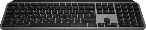 Logitech MX Keys S for Mac klawiatura Biuro RF Wireless + Bluetooth QWERTY Amerykański międzynarodowy Aluminium, Czarny Logitech