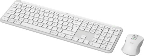 Logitech MK950 Signature Slim klawiatura Dołączona myszka RF Wireless + Bluetooth QWERTY Amerykański międzynarodowy Biały Logitech