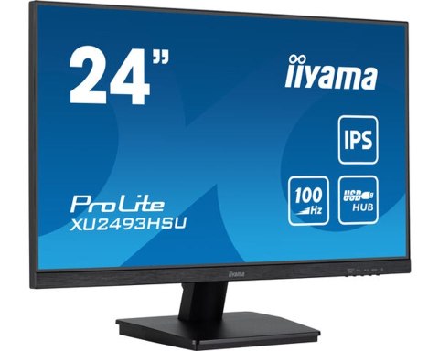 Iiyama ProLite XU2493HSU-B6 monitor komputerowy 61 cm (24") 1920 x 1080 px Full HD LED Czarny Iiyama