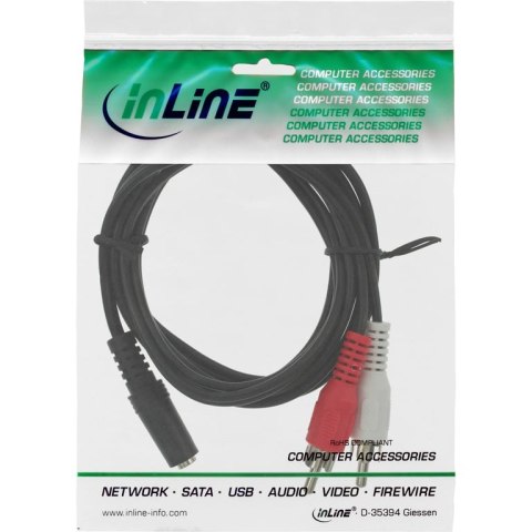 InLine 89940L kabel audio 0,2 m 3.5mm Czarny InLine